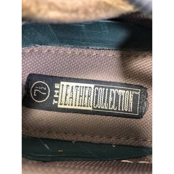 The Leather Collection Round Toe Low Top Lace-Up Boating Shoe Brown Mens US 7.5 - Picture 7 of 7